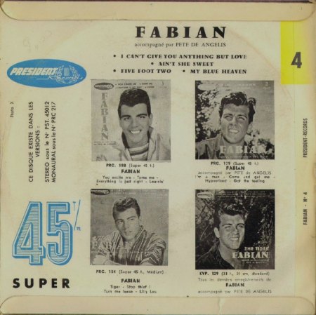 FABIAN - SINGLES UND EP'S