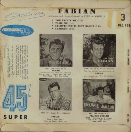 FABIAN - SINGLES UND EP'S