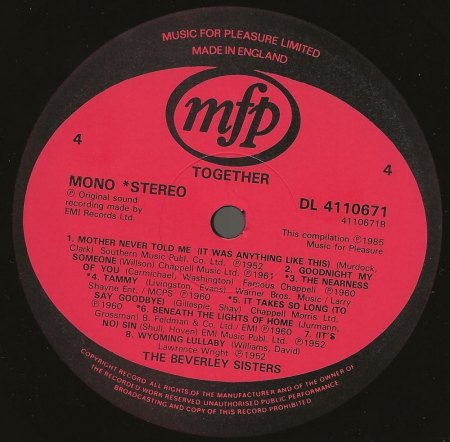 BEVERLEY SISTERS (UK)