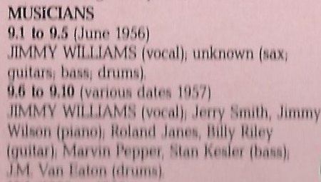 JIM WILLIAMS - JIMMY WILLIAMS