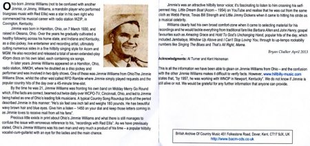 JIM, JIMMY oder JIMMIE WILLIAMS