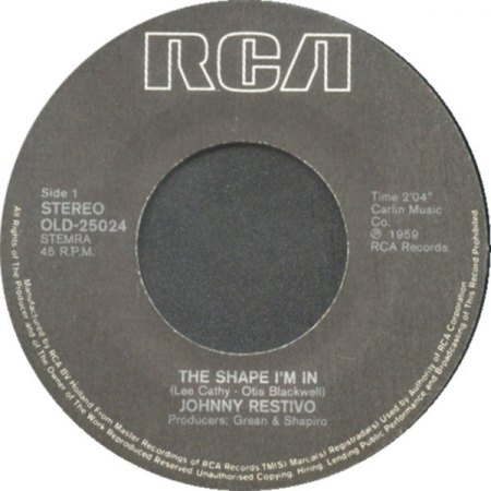 JOHNNY RESTIVO-Wo ist "The Shape I'm In" ?