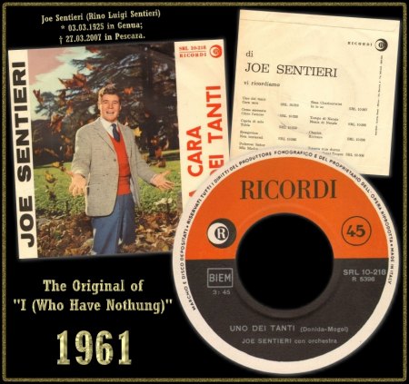 JOE SENTIERI - UNO DEI TANTI