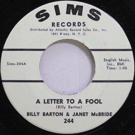 BILLY BARTON