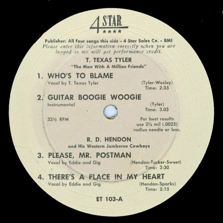 R.D. HENDON AND HIS WESTERN JAMBOREE COWBOYS