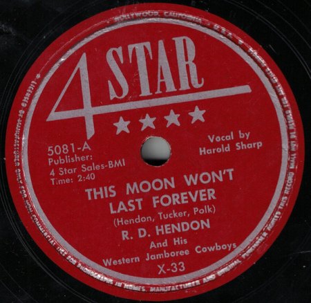 R.D. HENDON AND HIS WESTERN JAMBOREE COWBOYS