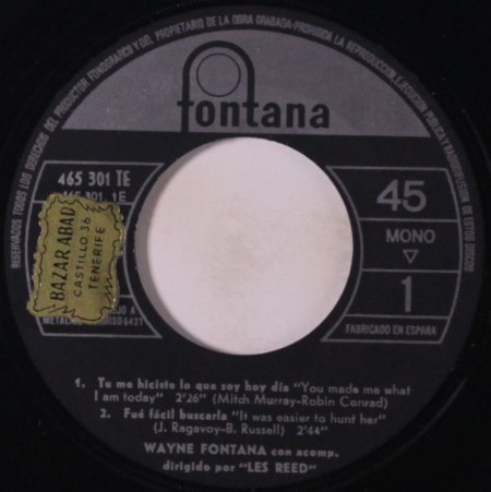 WAYNE FONTANA & THE MINDBENDERS