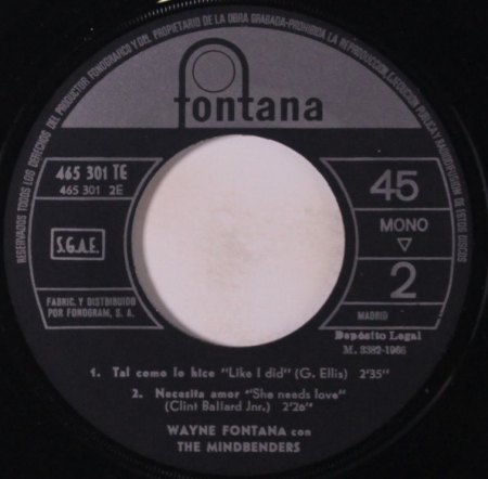 WAYNE FONTANA & THE MINDBENDERS