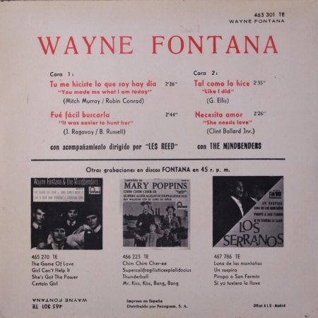 WAYNE FONTANA & THE MINDBENDERS