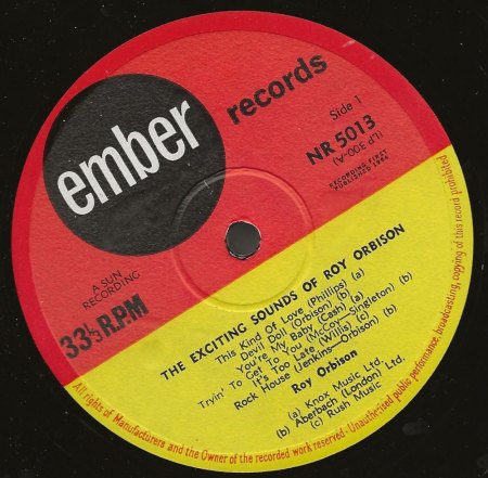 ROY ORBISON auf Ember