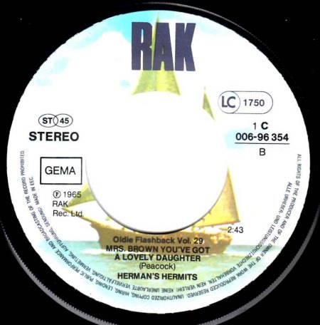 HERMAN'S HERMITS vocal Peter Noone