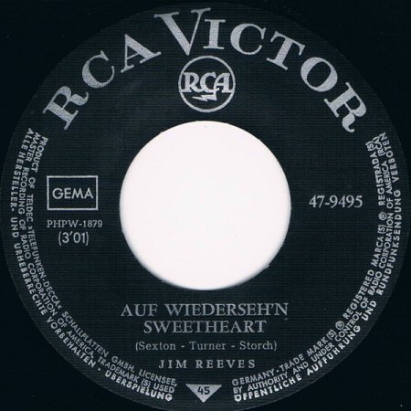 JIM REEVES auf RCA Victor (bei uns auf RCA)