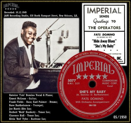FATS DOMINO - SHE'S MY BABY
