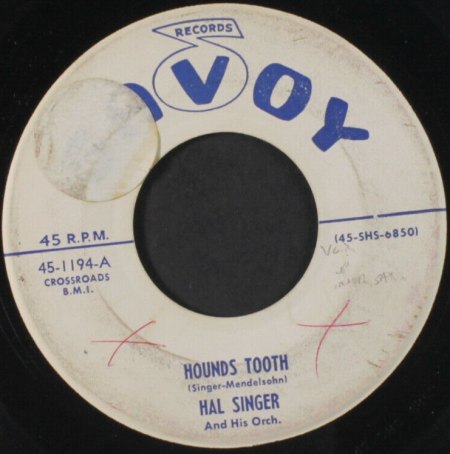 HAL SINGER - Rock around the clock 1948