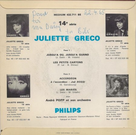 JULIETTE GRECO  (1927 - 2020)