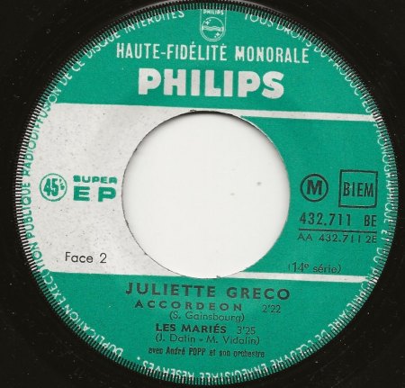 JULIETTE GRECO  (1927 - 2020)