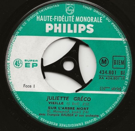 JULIETTE GRECO  (1927 - 2020)
