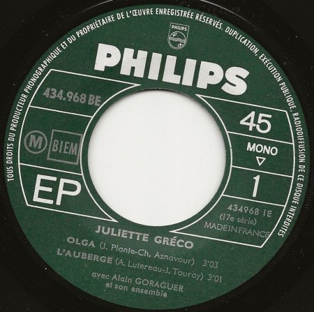 JULIETTE GRECO  (1927 - 2020)