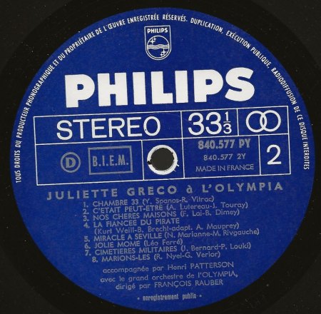 JULIETTE GRECO  (1927 - 2020)