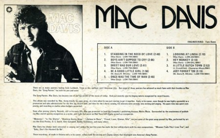 MAC DAVIS (1942 - 2020)