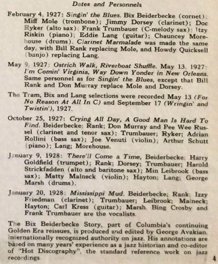 BIX BEIDERBECKE