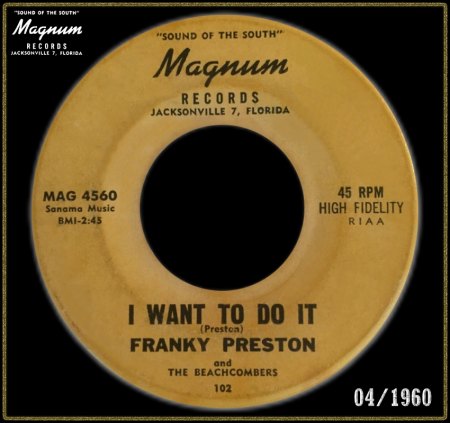 FRANKY PRESTON & THE BEACHCOMBERS - I WANT TO DO IT