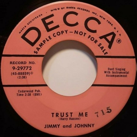 JIMMY LEE - die Hälfte von Jimmy & Johnny