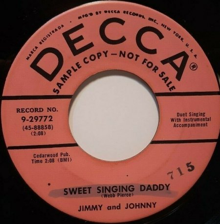 JIMMY LEE - die Hälfte von Jimmy & Johnny
