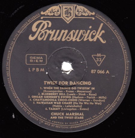 CHUCK MARSHAL & The Twist-Stars