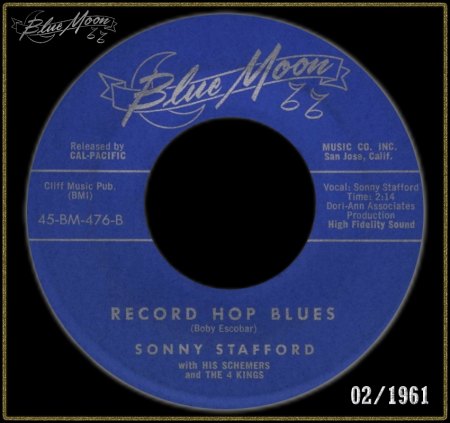 SONNY STAFFORD WITH HIS SCHEMERS & THE 4 KINGS - RECORD HOP BLUES