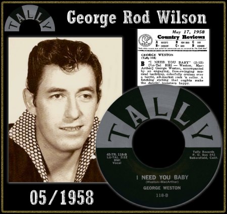 GEORGE WESTON - I NEED YOU BABY