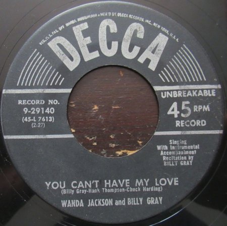 WANDA JACKSON - auf Decca mit Country