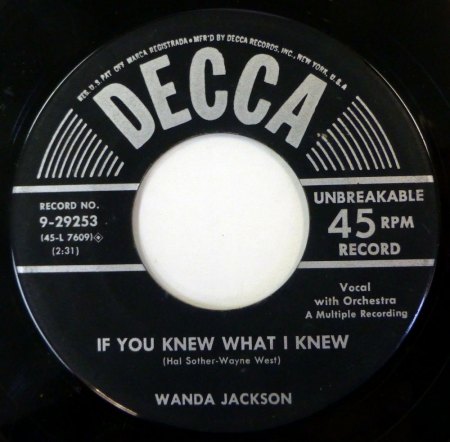 WANDA JACKSON - auf Decca mit Country