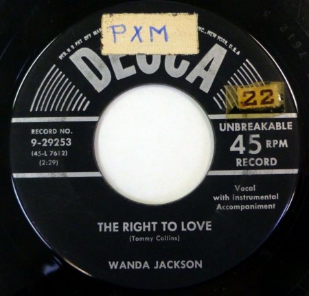 WANDA JACKSON - auf Decca mit Country