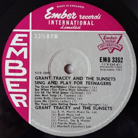 GRANT TRACY & The Sunsets (UK)