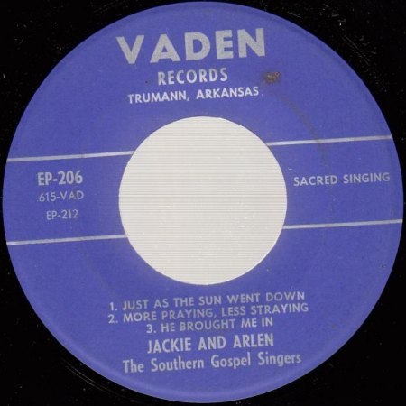 JACKIE AND ARLEN VADEN