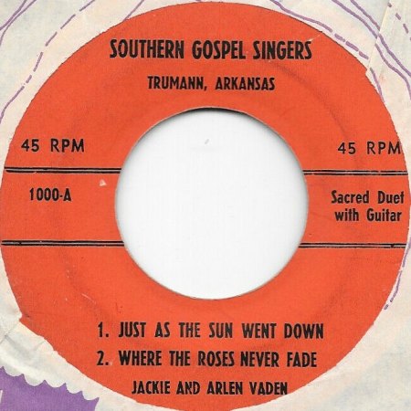 JACKIE AND ARLEN VADEN