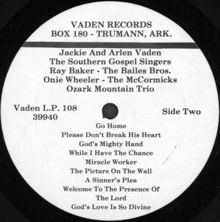 JACKIE AND ARLEN VADEN