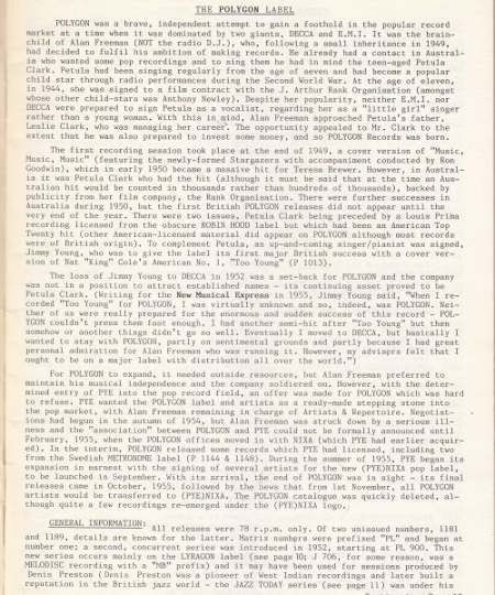 POLYGON - britisches Label, ausschließlich für 78er