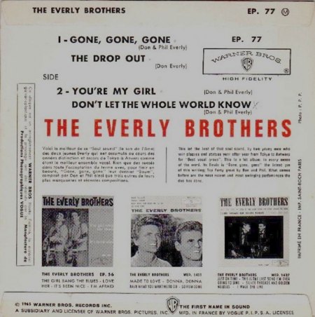 Everly Brothers - Warner Bros EP's Frankreich