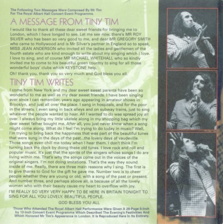 TINY TIM  (der mit den Tulpen)