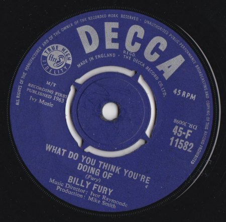 Billy Fury - Kurz-Bio - Single-Discos