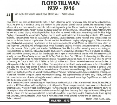 FLOYD TILLMAN