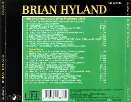 BRIAN HYLAND - CD's