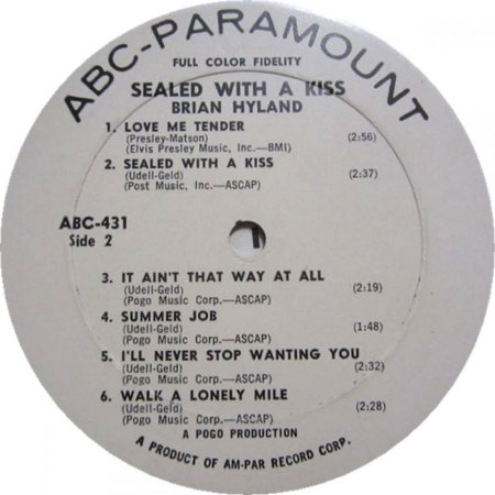Brian Hyland LPs