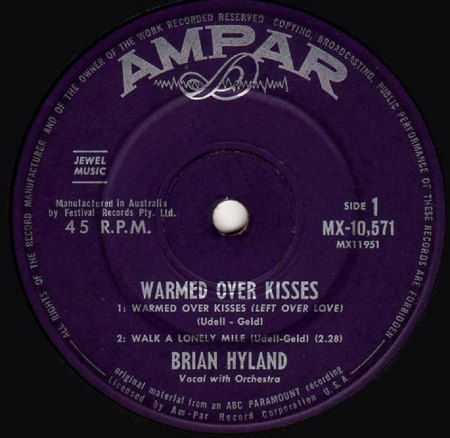 BRIAN HYLAND - EP-Australien