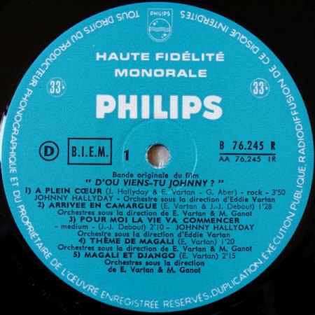 JOHNNY HALLYDAY - französische und deutsche VÖ