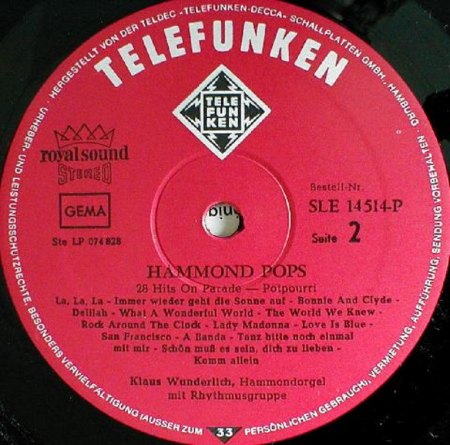 KLAUS WUNDERLICH - Hammond-Orgel
