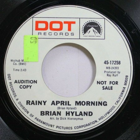 Brian Hyland auf ABC-Paramount & DOT