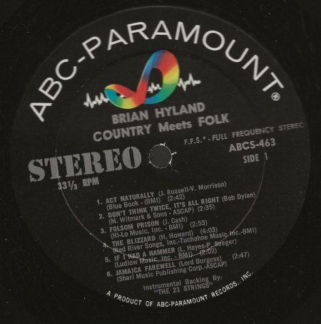 Brian Hyland auf ABC-Paramount & DOT